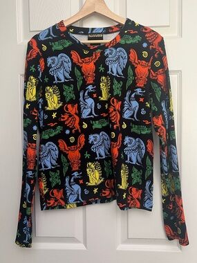 Nooworks Gargoyles Print Long Sleeve Top